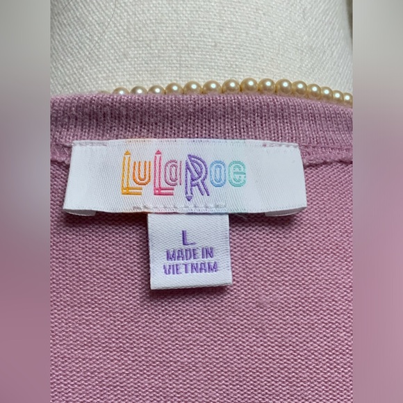 LULAROE LONG LENGTH OPEN FRONT CARDIGAN DUSTER - SZ. LARGE - Picture 5 of 7